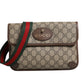 Gucci Supreme Monogram Neo Vintage Web Belt Bag Brown