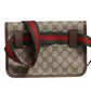 Gucci Supreme Monogram Neo Vintage Web Belt Bag Brown