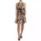 Dolce & Gabbana Beige Floral Sleeveless A-line Mini Dress