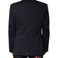 Dolce & Gabbana Blazer MARTINI Dark Blue Wool SingleBreasted Blazer