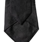 Dolce & Gabbana Black Paisley Woven Silk Adjustable Women Necktie Tie