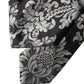 Dolce & Gabbana Black Silver Floral Silk Adjustable Women Necktie Tie