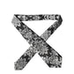 Dolce & Gabbana Black Silver Floral Silk Adjustable Women Necktie Tie