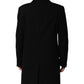 Dolce & Gabbana Black Heraldic Patch Single Breasted Jacket
