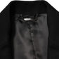 Dolce & Gabbana Black Heraldic Patch Single Breasted Jacket