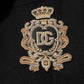 Dolce & Gabbana Black Heraldic Patch Single Breasted Jacket