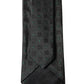 Dolce & Gabbana Black Geometric Silk Adjustable Men Tied Necktie Tie