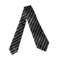 Dolce & Gabbana Black White Stripes Silk Adjustable Women Necktie Tie