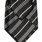 Dolce & Gabbana Black White Stripes Silk Adjustable Women Necktie Tie