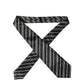 Dolce & Gabbana Black White Stripes Silk Adjustable Women Necktie Tie