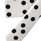 Dolce & Gabbana White Black Polka Dot Silk Adjustable Women Necktie Tie