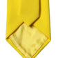 Dolce & Gabbana Yellow Solid Polyester Adjustable Women Tied Necktie Tie