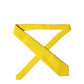 Dolce & Gabbana Yellow Solid Polyester Adjustable Women Tied Necktie Tie