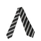 Dolce & Gabbana Black White Stripes Silk Adjustable Women Necktie Tie