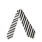 Dolce & Gabbana Black White Stripes Silk Adjustable Women Necktie Tie