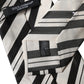 Dolce & Gabbana Black White Stripes Silk Adjustable Women Necktie Tie