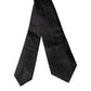 Dolce & Gabbana Black Satin Silk Blend Adjustable Women Tied Necktie Tie