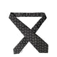 Dolce & Gabbana Black White Polka Dot Silk Adjustable Women Necktie Tie