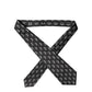 Dolce & Gabbana Black Patterned Silk Adjustable Women Tied Necktie Tie
