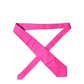 Dolce & Gabbana Neon Pink Solid Satin Silk Adjustable Women Necktie Tie