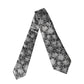 Dolce & Gabbana Black Silver Floral Silk Adjustable Women Necktie Tie
