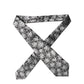 Dolce & Gabbana Black Silver Floral Silk Adjustable Women Necktie Tie