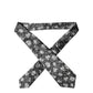 Dolce & Gabbana Black White Floral Silk Adjustable Women Necktie Tie