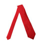 Dolce & Gabbana Red Solid Silk Cotton Adjustable Women Necktie Tie