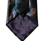 Dolce & Gabbana Black Iridescent Silk Adjustable Women Tied Necktie Tie