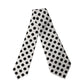 Dolce & Gabbana White Black Polka Dot Silk Adjustable Women Necktie Tie