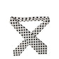 Dolce & Gabbana White Black Polka Dot Silk Adjustable Women Necktie Tie