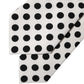 Dolce & Gabbana White Black Polka Dot Silk Adjustable Women Necktie Tie