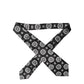 Dolce & Gabbana Black White Floral Silk Adjustable Women Necktie Tie