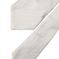 Dolce & Gabbana Off White Solid Silk Adjustable Women Tied Necktie Tie