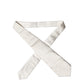 Dolce & Gabbana Off White Solid Silk Adjustable Women Tied Necktie Tie