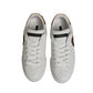Dolce & Gabbana White Gold Crest Crown Portofino Sneakers Shoes
