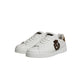 Dolce & Gabbana White Gold Crest Crown Portofino Sneakers Shoes