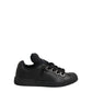 Dolce & Gabbana Black Leather Low Top Portofino Sneakers Shoes