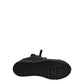 Dolce & Gabbana Black Leather Low Top Portofino Sneakers Shoes