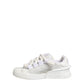 Dolce & Gabbana White Calfskin Leather Low Top Sneakers Shoes