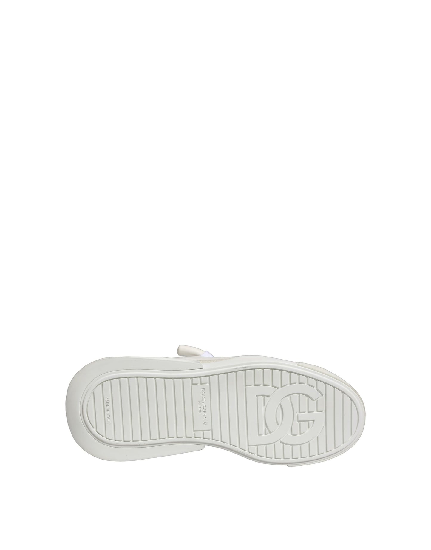 Dolce & Gabbana White Calfskin Leather Low Top Sneakers Shoes