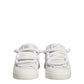 Dolce & Gabbana White Calfskin Leather Low Top Sneakers Shoes