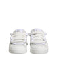 Dolce & Gabbana White Calfskin Leather Low Top Sneakers Shoes