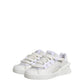 Dolce & Gabbana White Calfskin Leather Low Top Sneakers Shoes