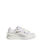 Dolce & Gabbana White Calfskin Leather Low Top Sneakers Shoes