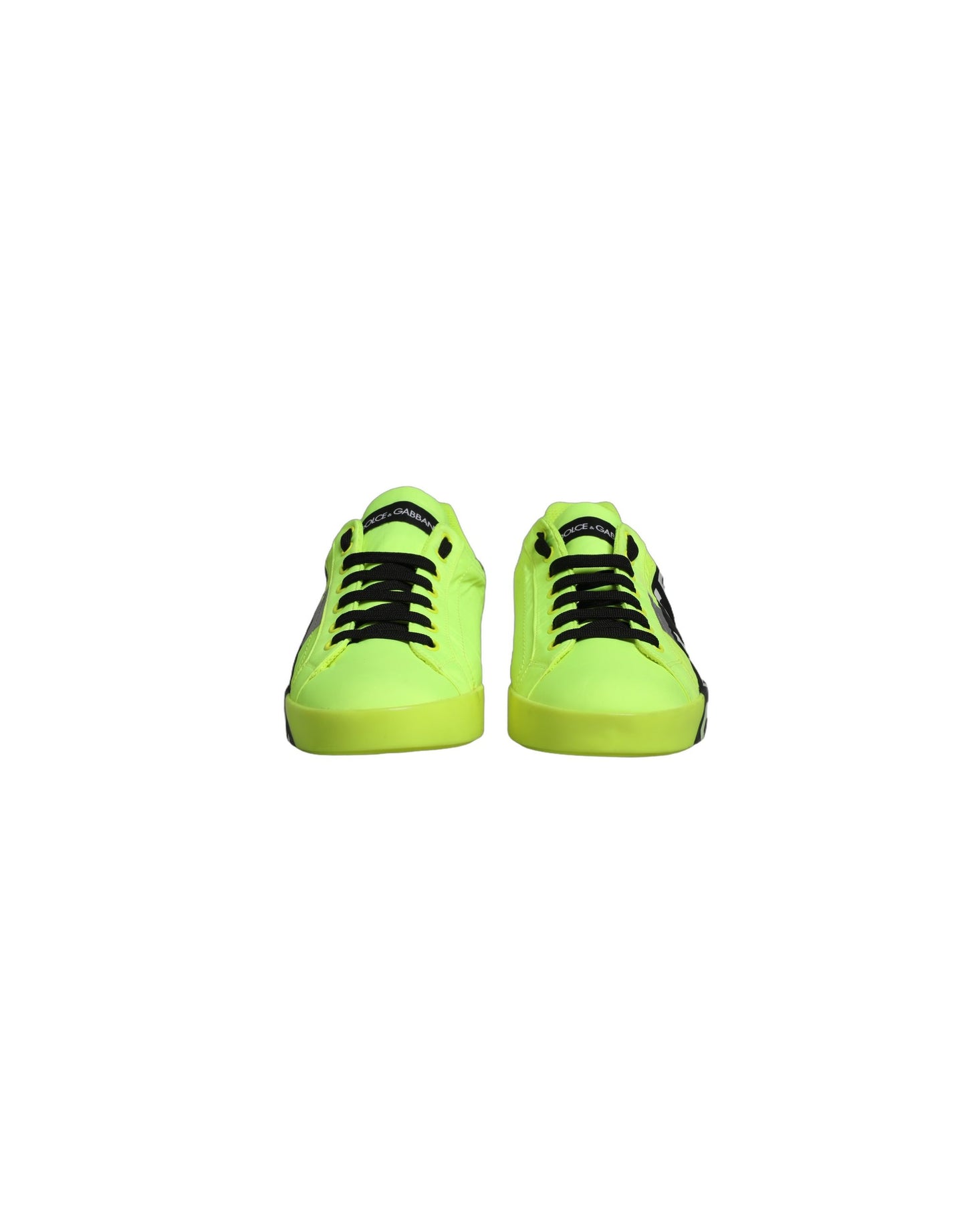 Dolce & Gabbana Green Logo Tape Low Top Portofino Sneakers Shoes