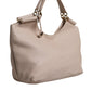 Dolce & Gabbana Light Pink Leather Logo Plaque Tote Shoulder Borse Bag