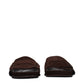 Jacquemus Brown Leather Slippers