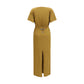 PINKO Brown Cotton Casual Dress