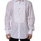 Dolce & Gabbana White Bib Cotton Poplin Dress Formal Shirt